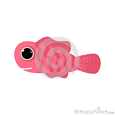 Cartoon fish icon in modern flat style Vector Illustration