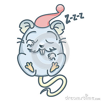 Vector illustration of Cartoon rat. Vector Illustration