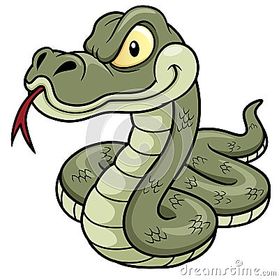Cartoon Snake Vector Illustration