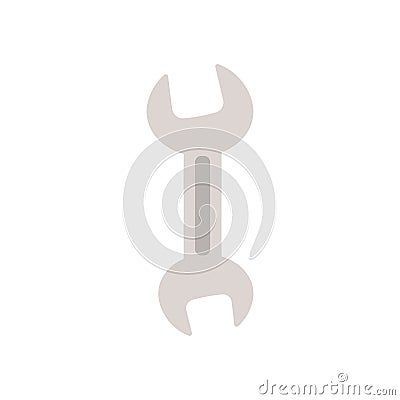 Vector illustration of cartoon wrench isolated on white Vector Illustration