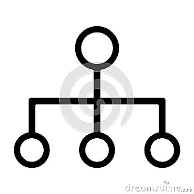 Line Chain Of Command Icon Vector Illustration