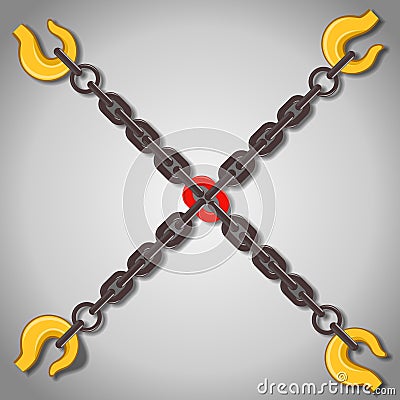 Vector illustration of chains Vector Illustration