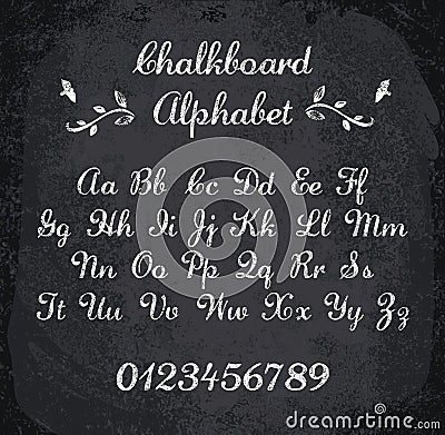 Vector illustration of chalked alphabet Vector Illustration