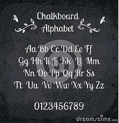 Vector illustration of chalked alphabet Vector Illustration