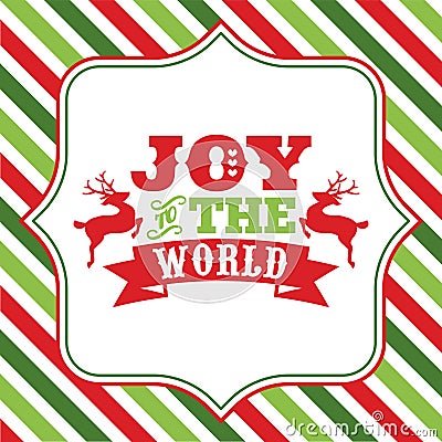 Joy to the world christmas sayings word art Vector Illustration