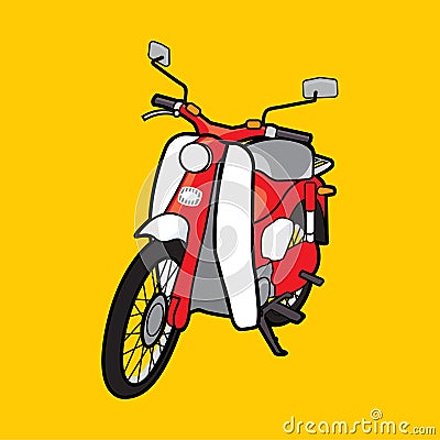 Vector illustration Classic Motorcycle C100 Vector Illustration