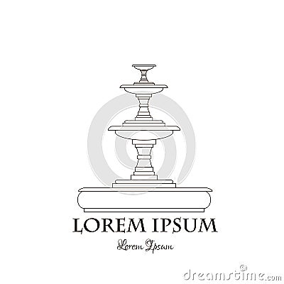 Vector illustration of classical realistic fountain Vector Illustration