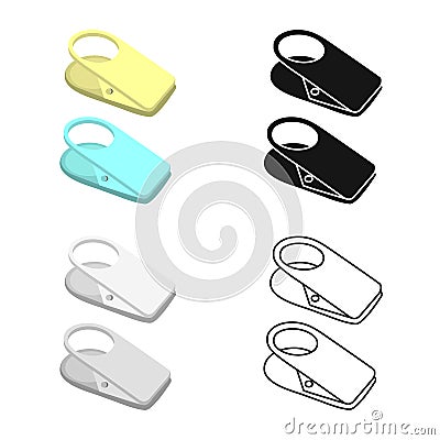 Vector illustration of clothespeg and peg logo. Set of clothespeg and laundry stock symbol for web. Vector Illustration