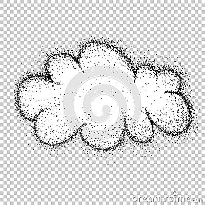 Vector illustration clouds tattoo style drawing Vector Illustration