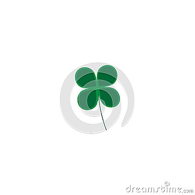 Vector illustration. Clover icon on white background. Leaf of clover Cartoon Illustration