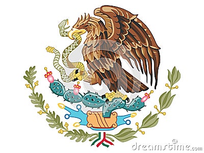 Coat of arms of Mexico Vector Illustration