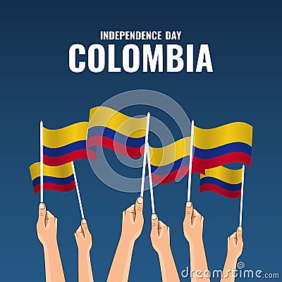 Colombia Independence Day Vector Illustration