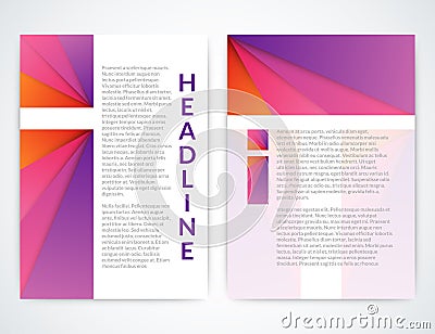 Vector illustration of a colorful brochure Vector Illustration