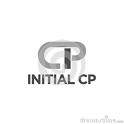 vector illustration combination initial letter c and p icon logo modern design Vector Illustration