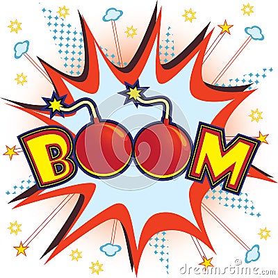 Boom explosion Vector Illustration