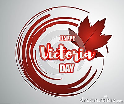 Vector illustration greeting of Happy Victoria Day Vector Illustration