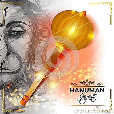 Vector illustration concept of Hanuman Jayanti Vector Illustration