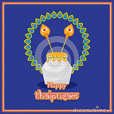 Vector illustration concept of Happy Thaipusam Vector Illustration