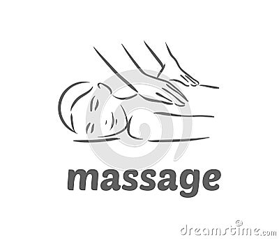 Vector illustration concept of Massage body relax symbol icon on white background Vector Illustration