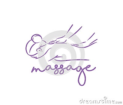 Vector illustration concept of Massage body relax symbol icon on white background Vector Illustration