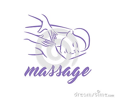 Vector illustration concept of Massage body relax symbol icon on white background Vector Illustration