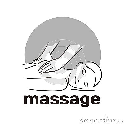 Vector illustration concept of Massage body relax symbol Cartoon Illustration