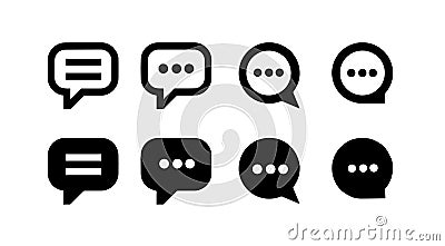 Vector illustration concept of Talk bubble icon. Black on white background Vector Illustration