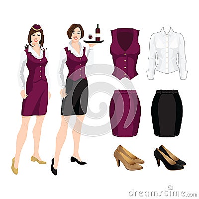 Vector illustration of corporate dress code. Vector Illustration