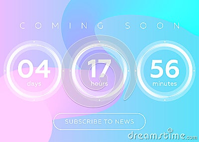 Vector Illustration of Countdown Timer. Digital Clock Design on Vector Illustration