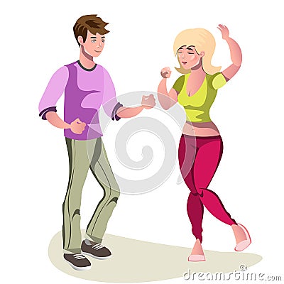 Vector illustration of a couple dancing Vector Illustration