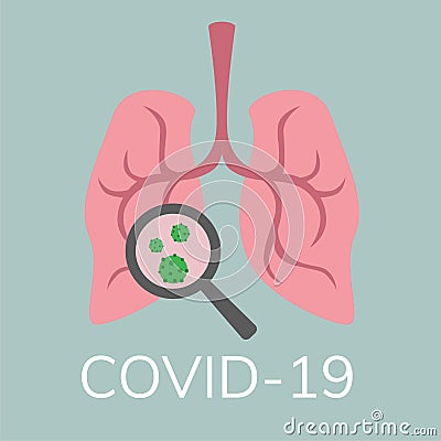 Vector illustration of covid-19 virus coronavirus. The concept of the fight, the treatment of the virus. Vector Illustration