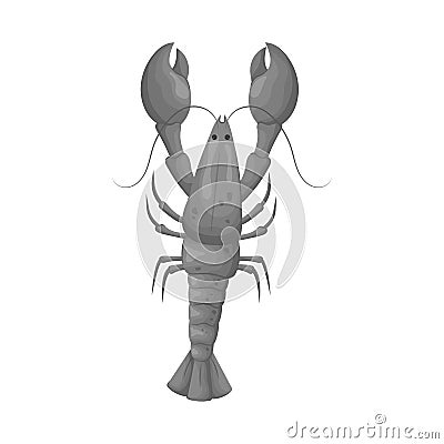Vector illustration of crayfish and lobster symbol. Set of crayfish and boiled vector icon for stock. Vector Illustration