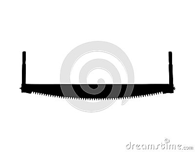 Crosscut double saw isolated on a white background Vector Illustration