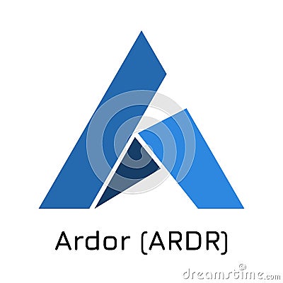 Ardor ARDR. Vector illustration crypto coin ico Vector Illustration