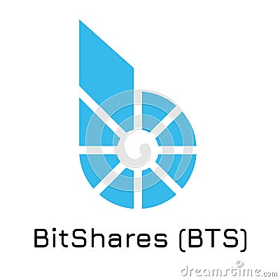 BitShares BTS. Vector illustration crypto coin Vector Illustration