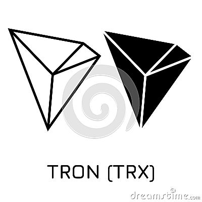 TRON TRX. Vector illustration crypto coin icon Vector Illustration