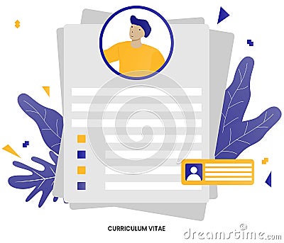 Vector illustration curriculum vitae or CV concept Vector Illustration