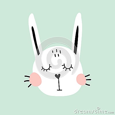 Bunny head Vector Illustration