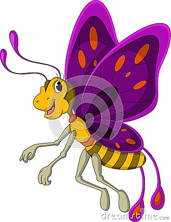 Cute butterfly cartoon Cartoon Illustration