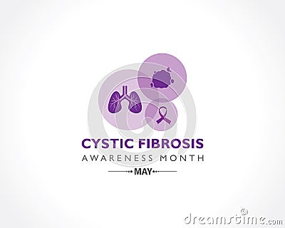 Vector Illustration of Cystic Fibrosis Awareness Month observed in May Vector Illustration