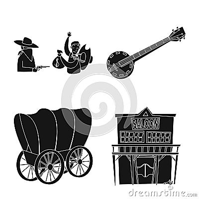 Vector design of danger and culture logo. Collection of danger and west stock vector illustration. Vector Illustration