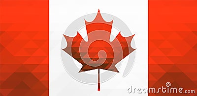 Vector illustration for Day of Canada, trendy style flag, greeting card, web. Design template for poster, banner, flayer Vector Illustration