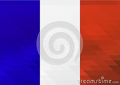 Vector illustration for Day of France, trendy style flag, greeting card, web. Design template for poster, banner, flayer Vector Illustration