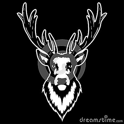 Vector illustration of a deer head Vector Illustration