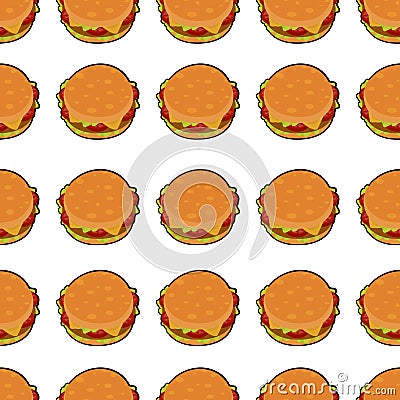 vector illustration of delicious burger Vector Illustration