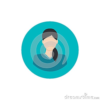 Doctor icon on green circle background Vector Illustration