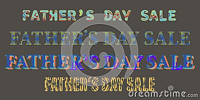 Fathers Day sale promotion design. Vector Illustration
