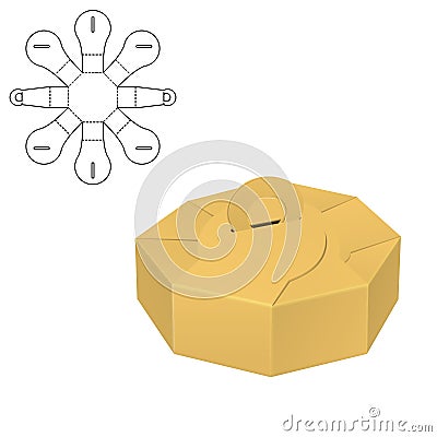 Folding package Template Vector Illustration