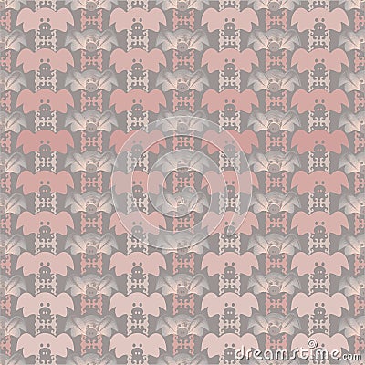 Vector illustration of different shades of pink and grey cheerful pigs faces Vector Illustration