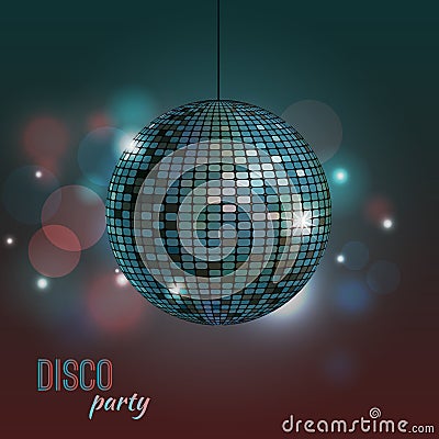 Vector illustration of disco ball Vector Illustration